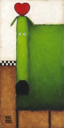 Framed Love Dog II Print