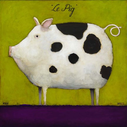 Framed Le Pig II Print