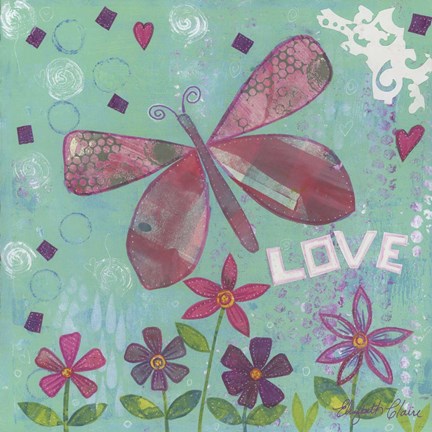 Framed Love Butterfly Print
