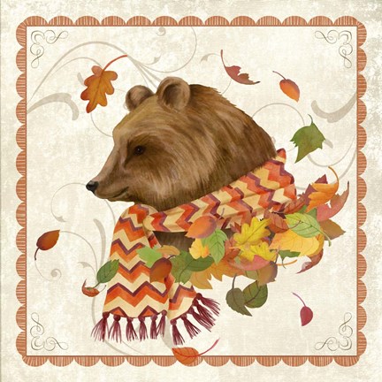 Framed Fall Bear Print