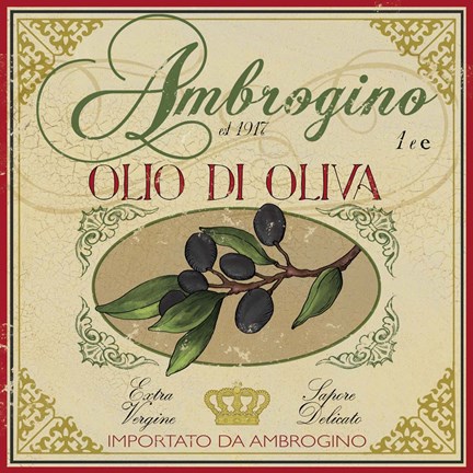 Framed Olive Oil I Print