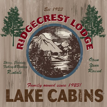 Framed Ridgecrest Lodge Print