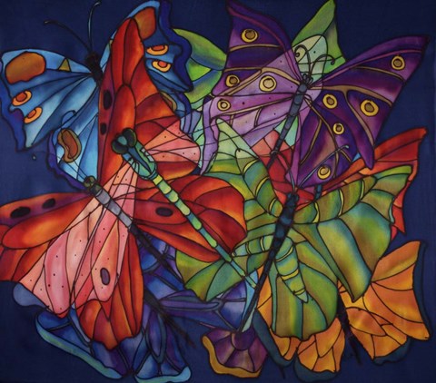 Framed Dragonflies And Butterflies Print