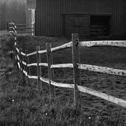 Framed Barn Fence Print