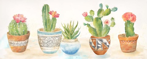 Framed Cactus Pots Print