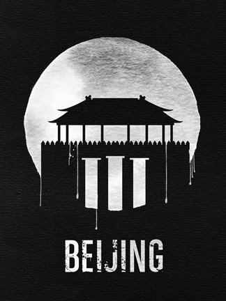 Framed Beijing Landmark Black Print
