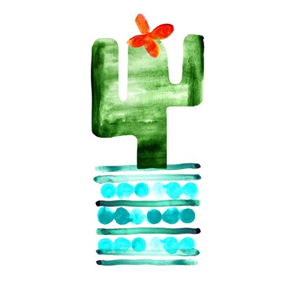Framed Colorful Cactus II Print