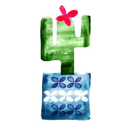 Framed Colorful Cactus VI Print