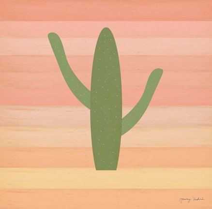 Framed Cactus Desert III Print