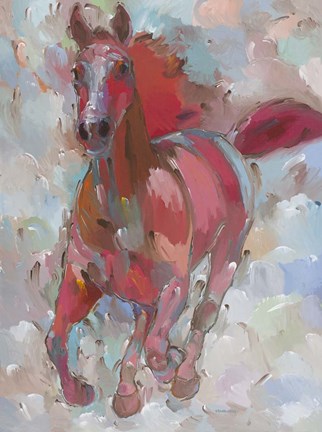 Framed Red Wind Print