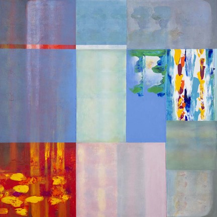 Framed Color Storm at the Beach II Print