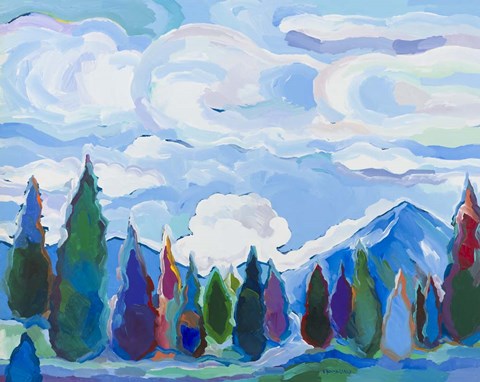 Framed Color and Clouds #4 Print