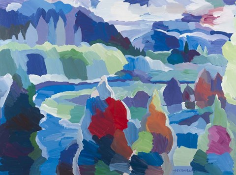 Framed Color 'round the Bend Print