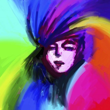 Framed Pop Art Lady 217 Print