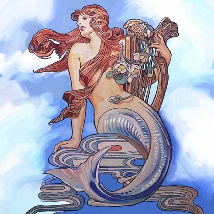 Framed Pop Art Mermaid Print