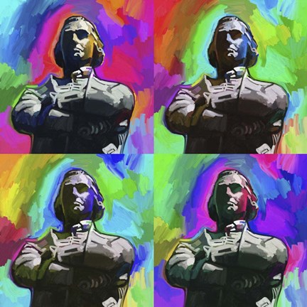 Framed Sam Adams Pop Art Print