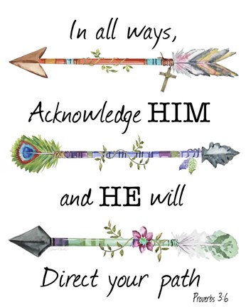 Framed Spiritual Arrows E Print