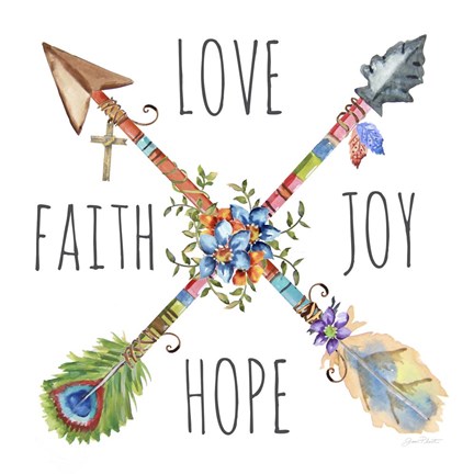 Framed Spiritual Arrows B Print