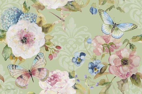 Framed Botantical Beauty Green III Print