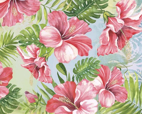 Framed Hibiscus Paradise II Print