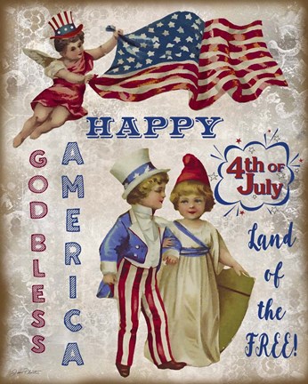 Framed Retro Patriotic-C Print