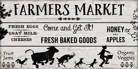 Framed Farmers Market-B Print