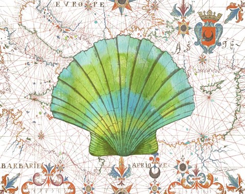 Framed Nautical Treasures-B Print