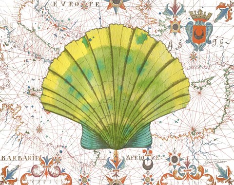 Framed Nautical Treasures-D Print