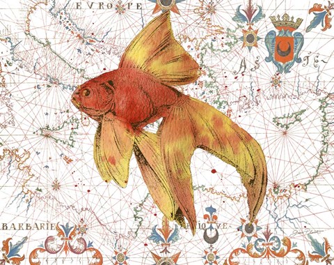 Framed Nautical Treasures-G Print