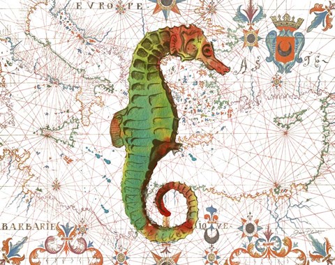 Framed Nautical Treasures-H Print