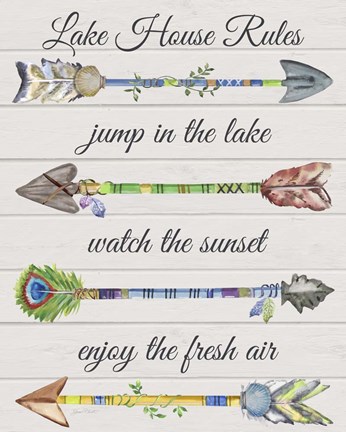 Framed Sentimental Arrows-Lake House Rules Print