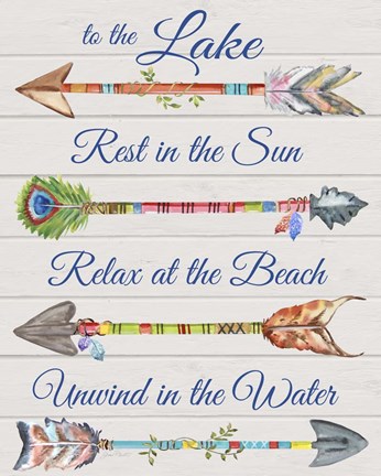 Framed Sentimental Arrows-Lake Print