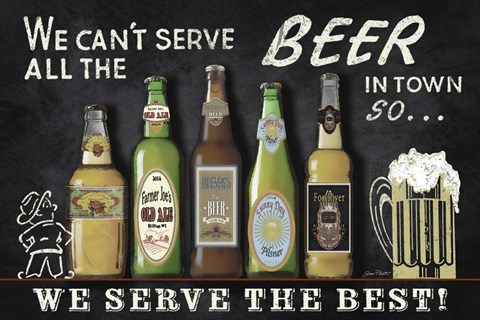 Framed Best Beer Sign Print