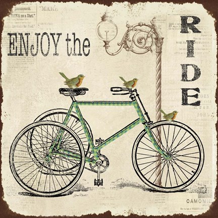 Framed Enjoy the ride Print