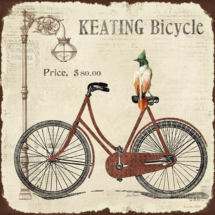 Framed Keating Bicycle Print
