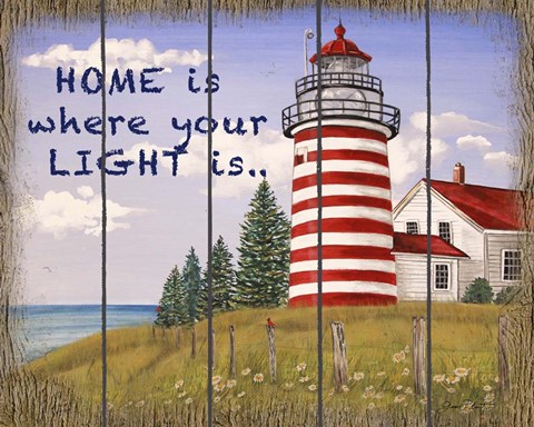 Framed Home Lighthouse Print