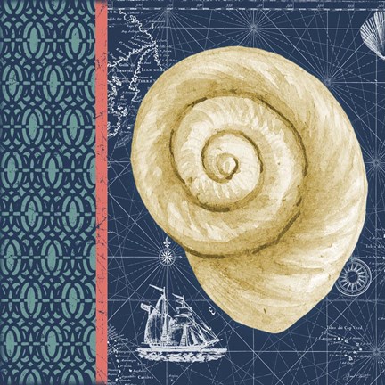 Framed Nautical Blues  -  B Print