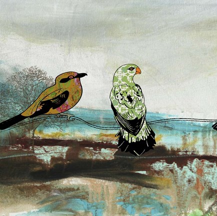 Framed Birds Of Fire Lake  -  A Print