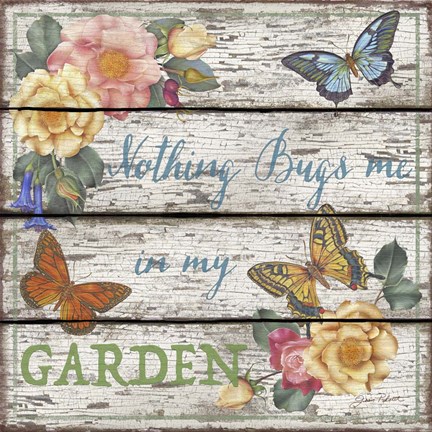 Framed Country Garden Sign - A Print