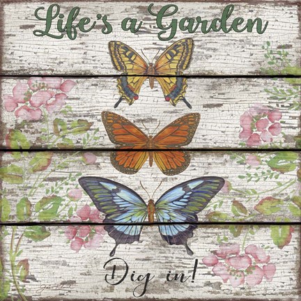 Framed Country Garden Sign - C Print