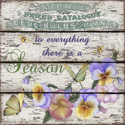 Framed Country Garden Sign - D Print