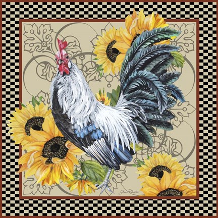 Framed Country Time Rooster - C Print