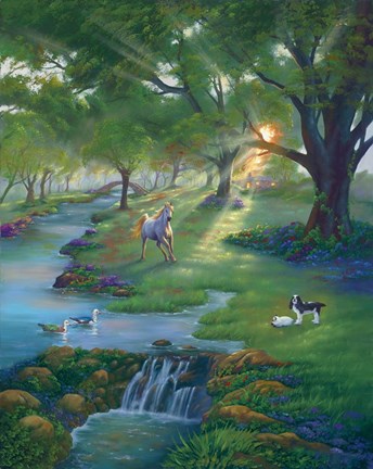 Framed River Life Print