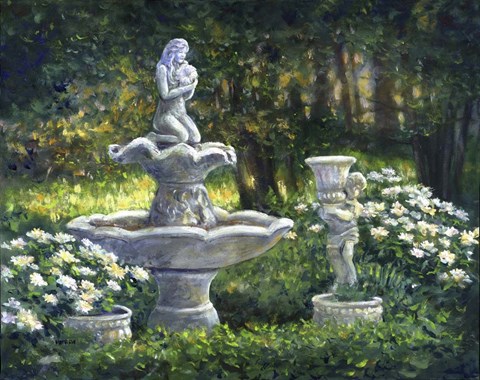 Framed Light in the Garden Print