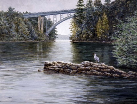 Framed River of Blues Print