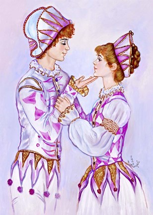 Framed Harlequin&#39;s Gentle Touch Print