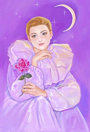 Framed Pierrot&#39;s Rose Print