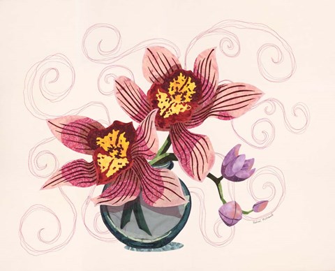 Framed Happy Orchids Print