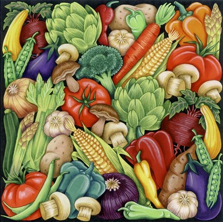 Framed Veggies 1 Print