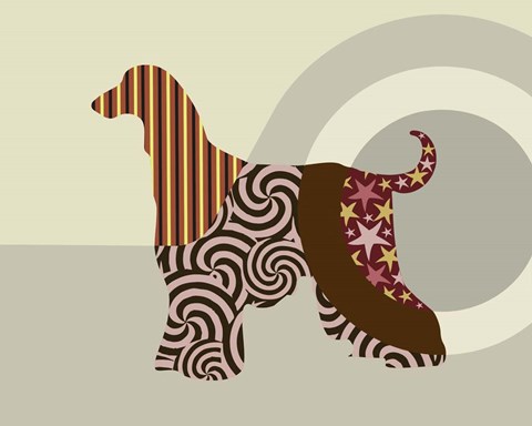 Framed Afghan Hound Dog Print